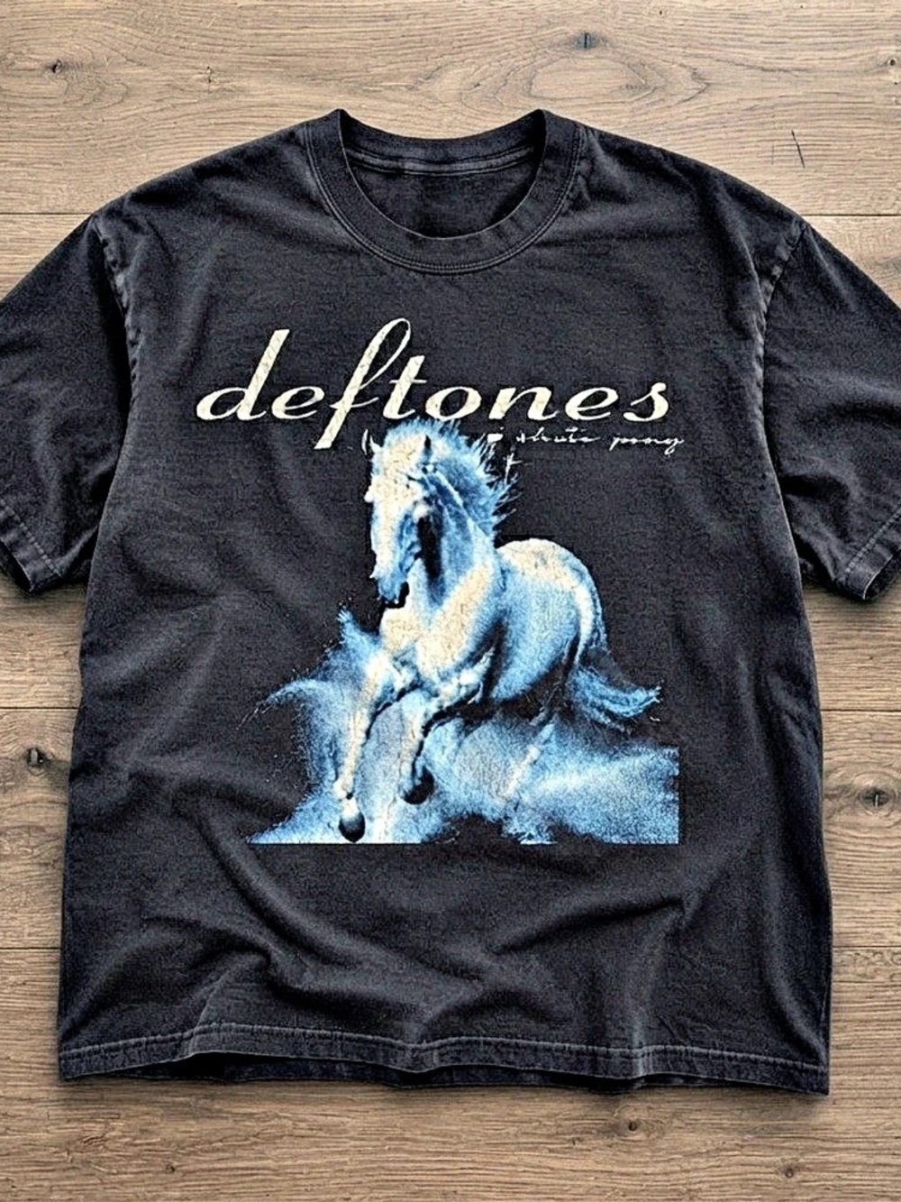 Deftones White Pony Album Cover T-Shirt Graphic Horse Tee in Black